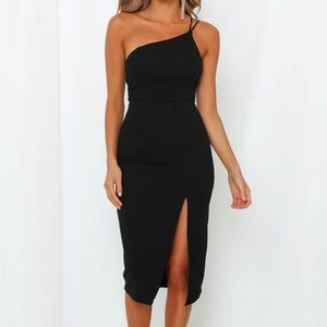 Black Hello Molly Midi Dress Black Size Small